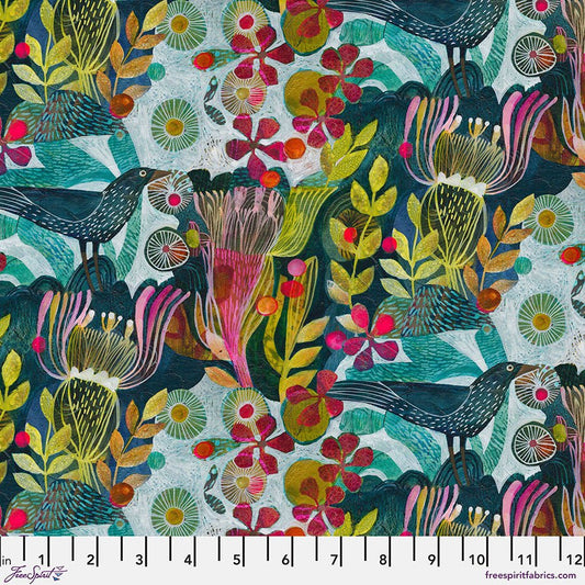 Blossoms - Aqua (Pink) - Colori - QUILTING COTTON/POPLIN - homesewn