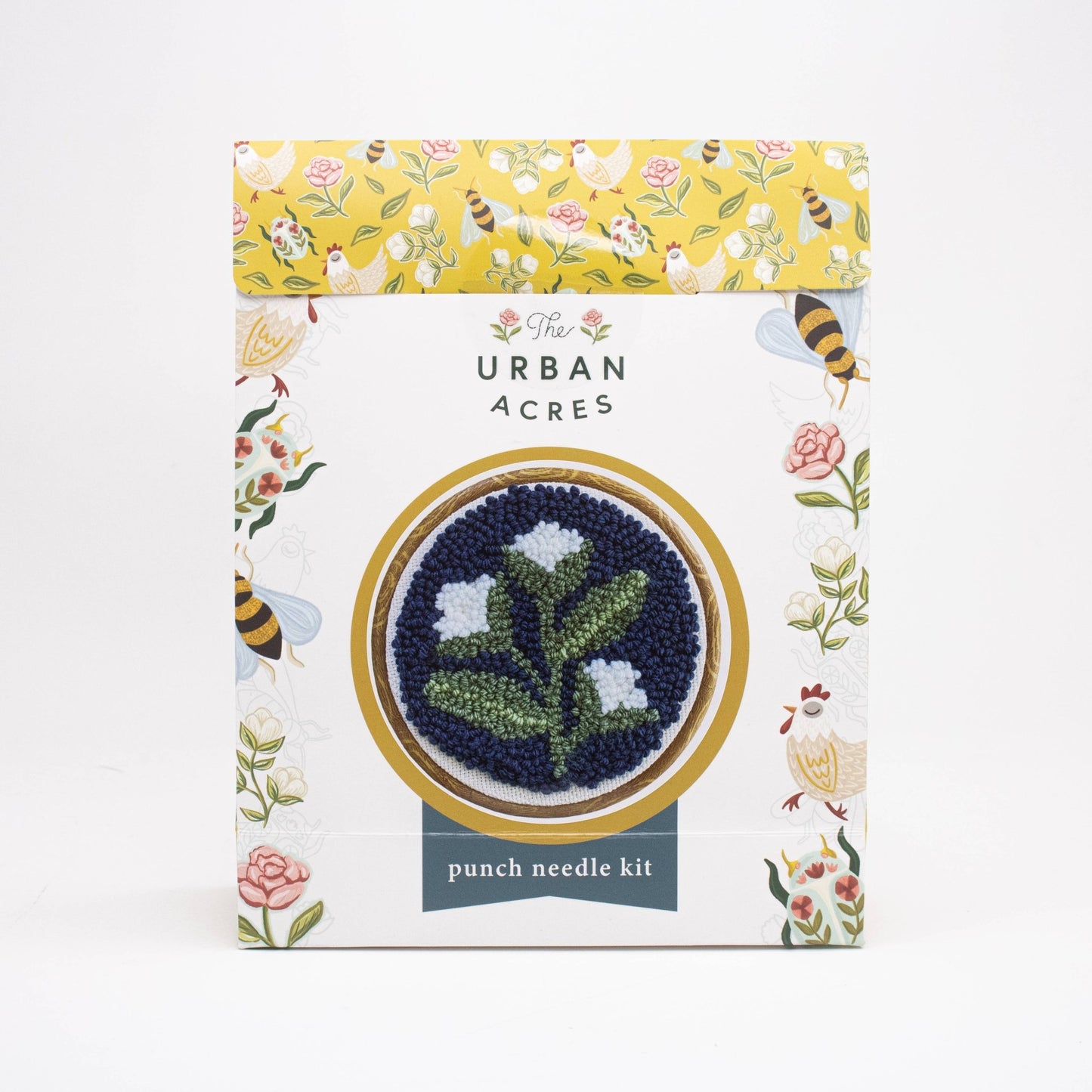 Blue Floral Punch Needle Kit - homesewn
