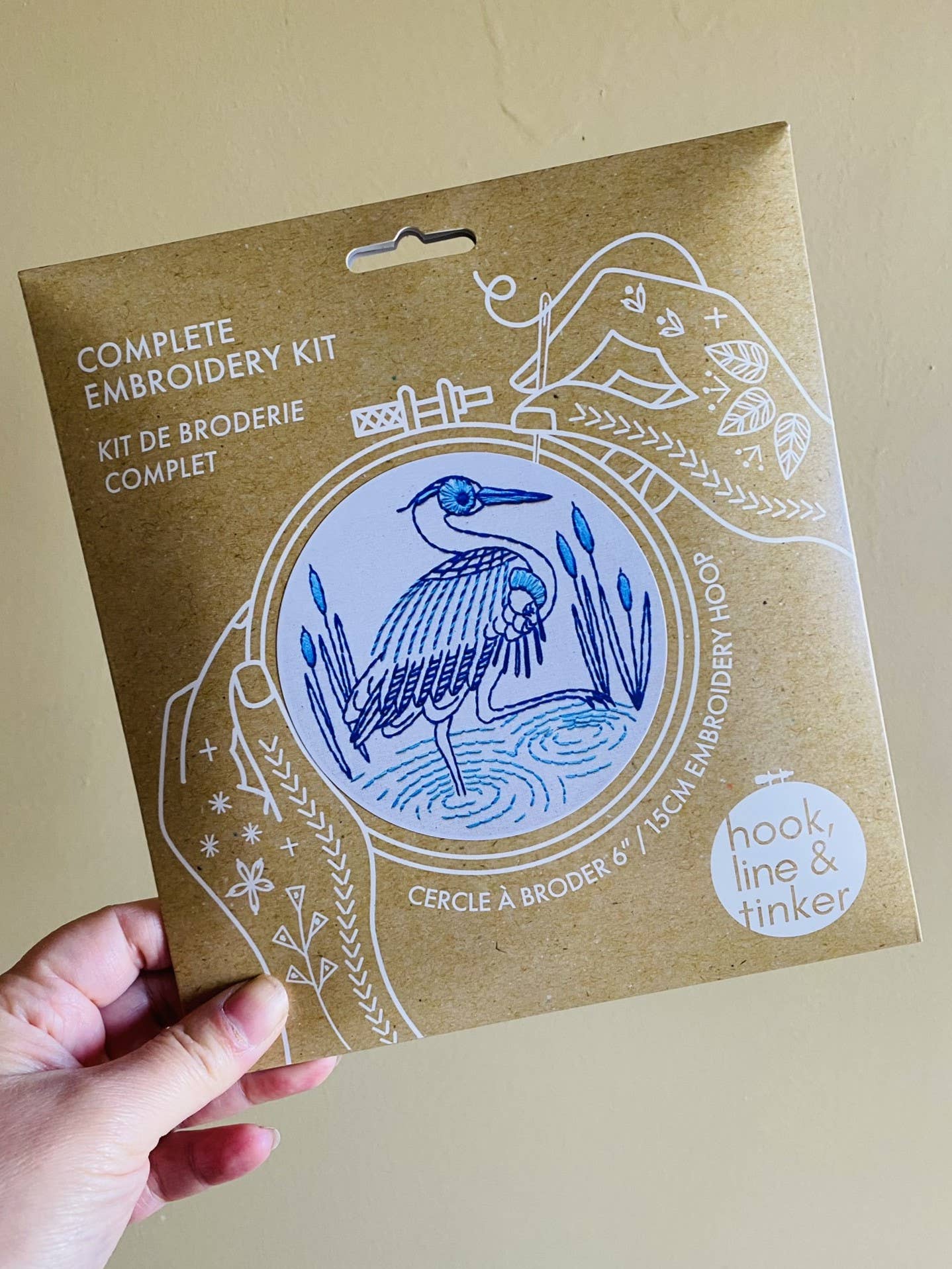 Blue Heron Complete Embroidery Kit - homesewn