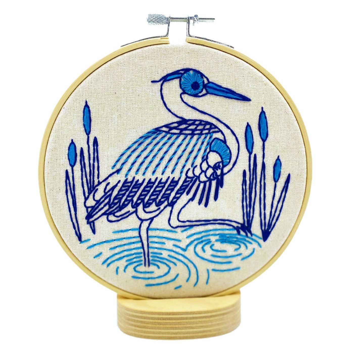 Blue Heron Complete Embroidery Kit - homesewn