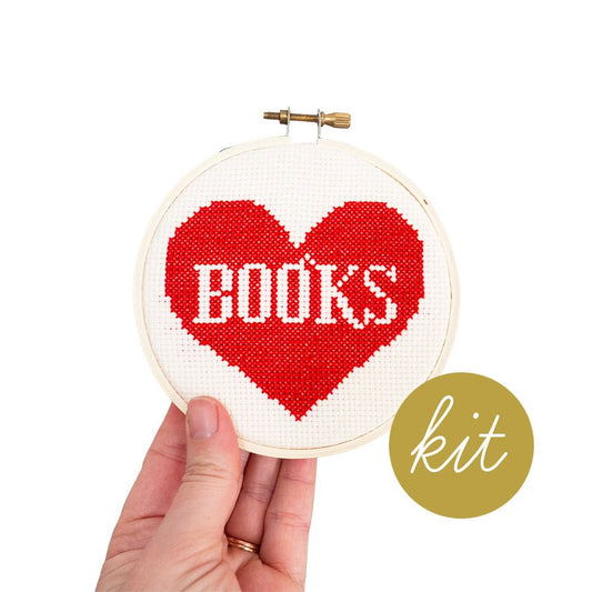 Book Lover Cross Stitch Kit - homesewn