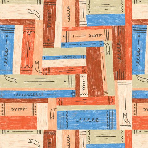 Book Shelf - Book Club - Organic Quilting Cotton Fabric - homesewn