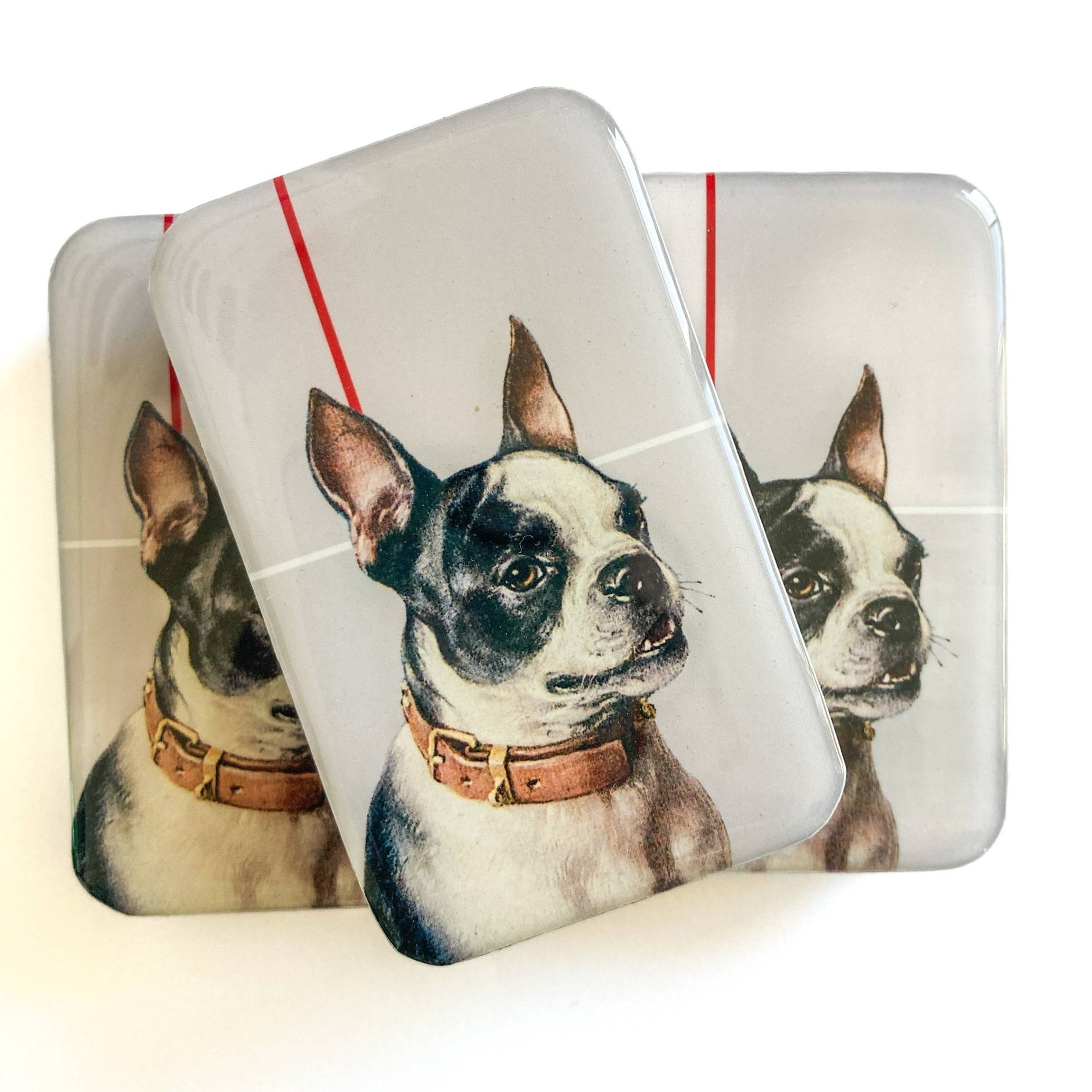 Boston Terrier notions tin - homesewn