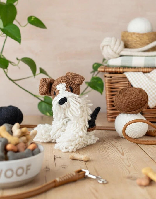 Brandon the Wire Fox Terrier Crochet Kit - homesewn