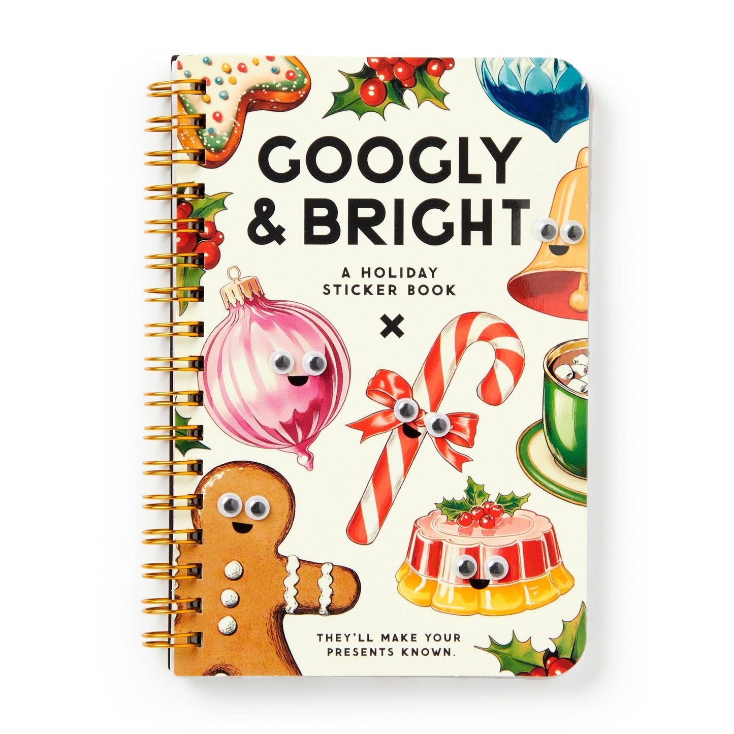 Brass Monkey Googly & Bright Holiday Sticker Book - homesewn