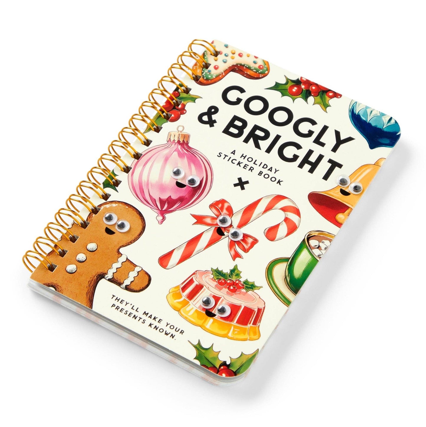Brass Monkey Googly & Bright Holiday Sticker Book - homesewn