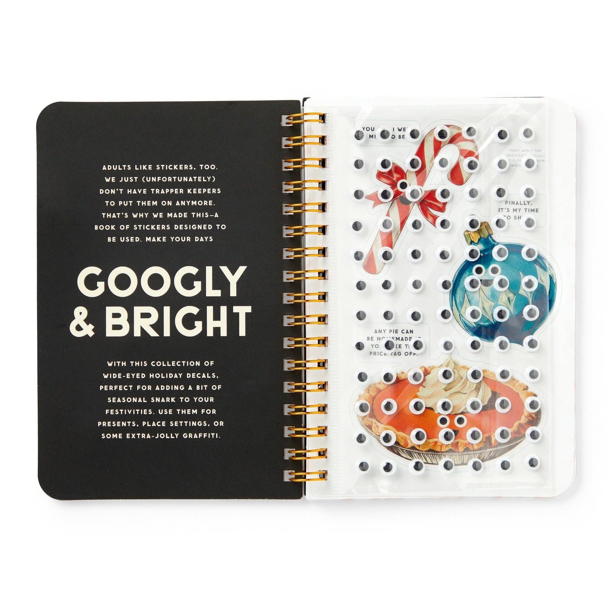 Brass Monkey Googly & Bright Holiday Sticker Book - homesewn