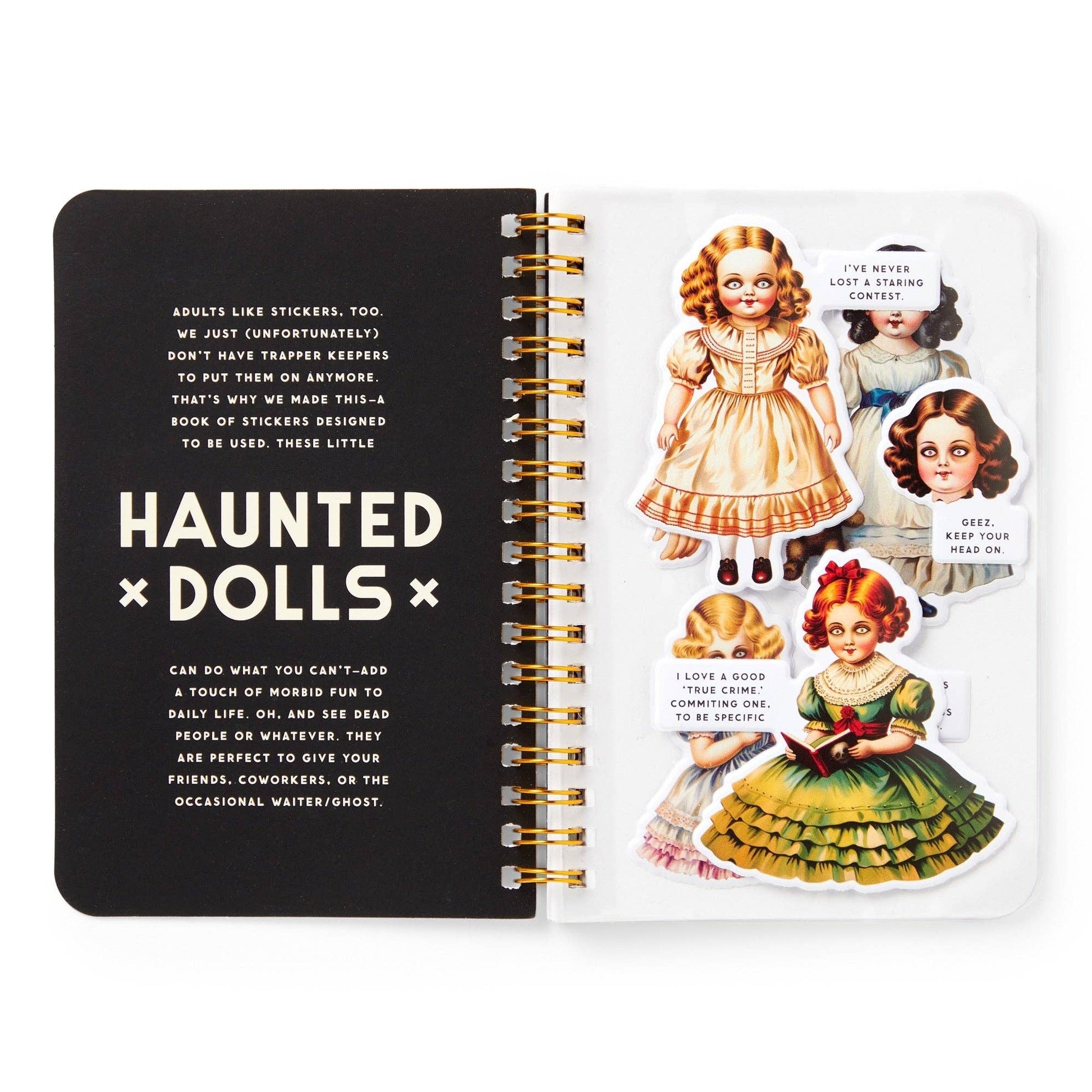 Brass Monkey Haunted Dolls Sticker Book - homesewn