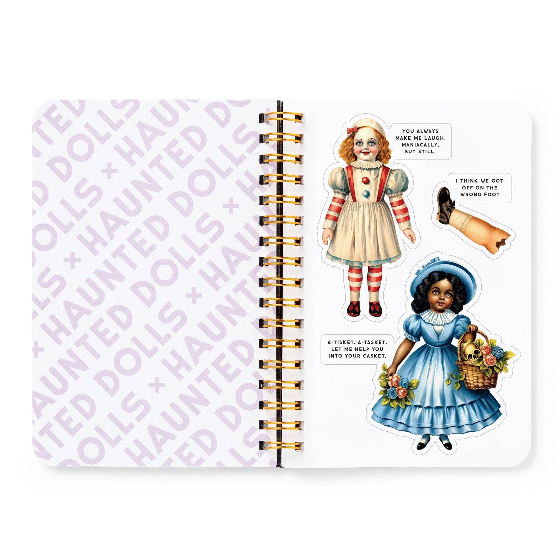 Brass Monkey Haunted Dolls Sticker Book - homesewn