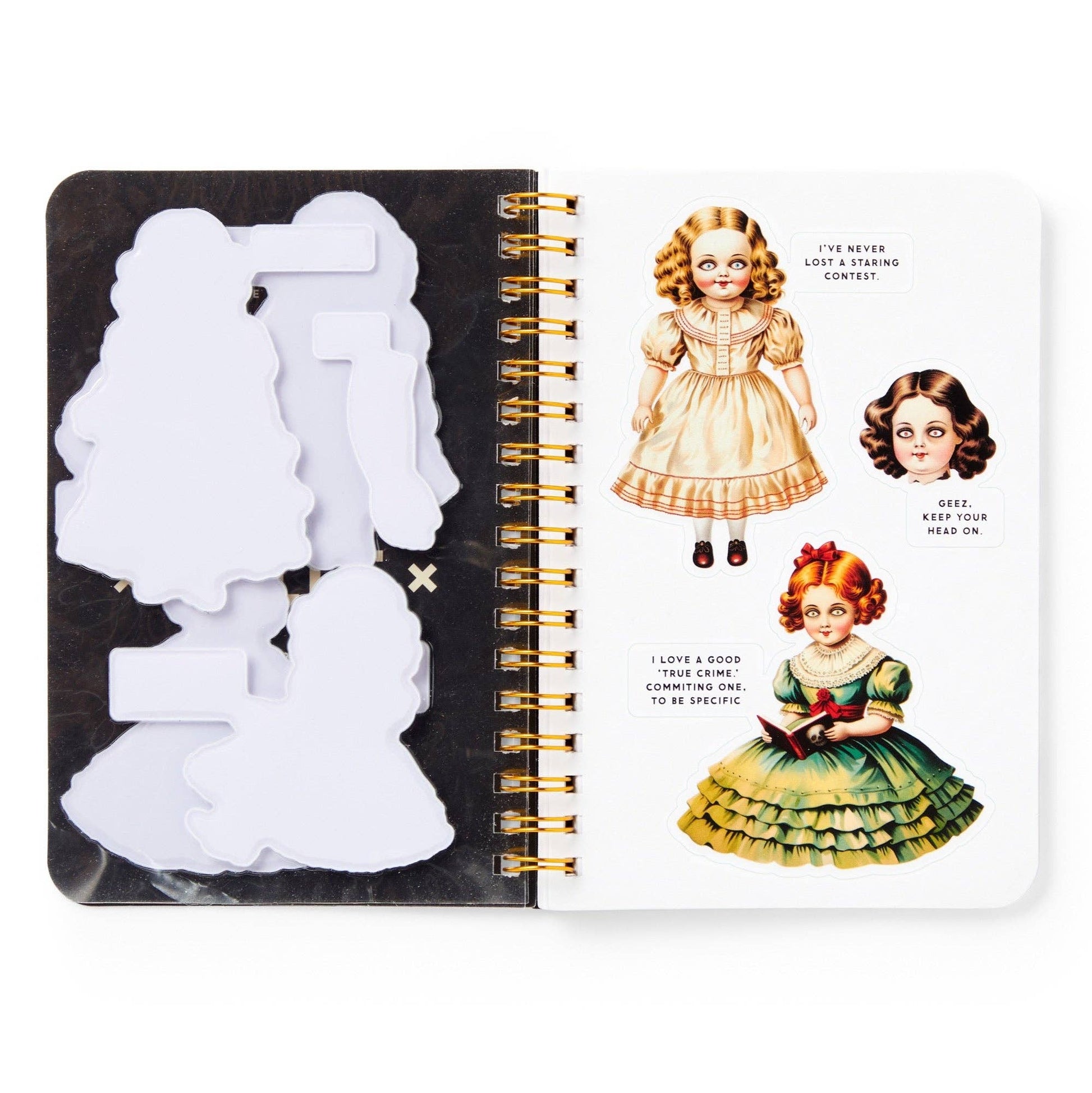 Brass Monkey Haunted Dolls Sticker Book - homesewn