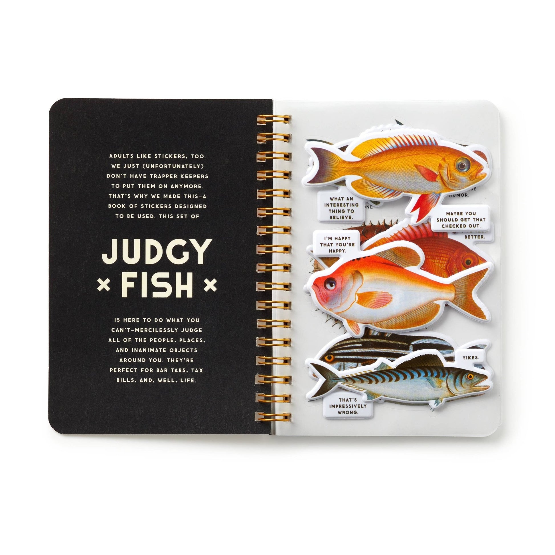 Brass Monkey Judgy Fish Sticker Book - homesewn