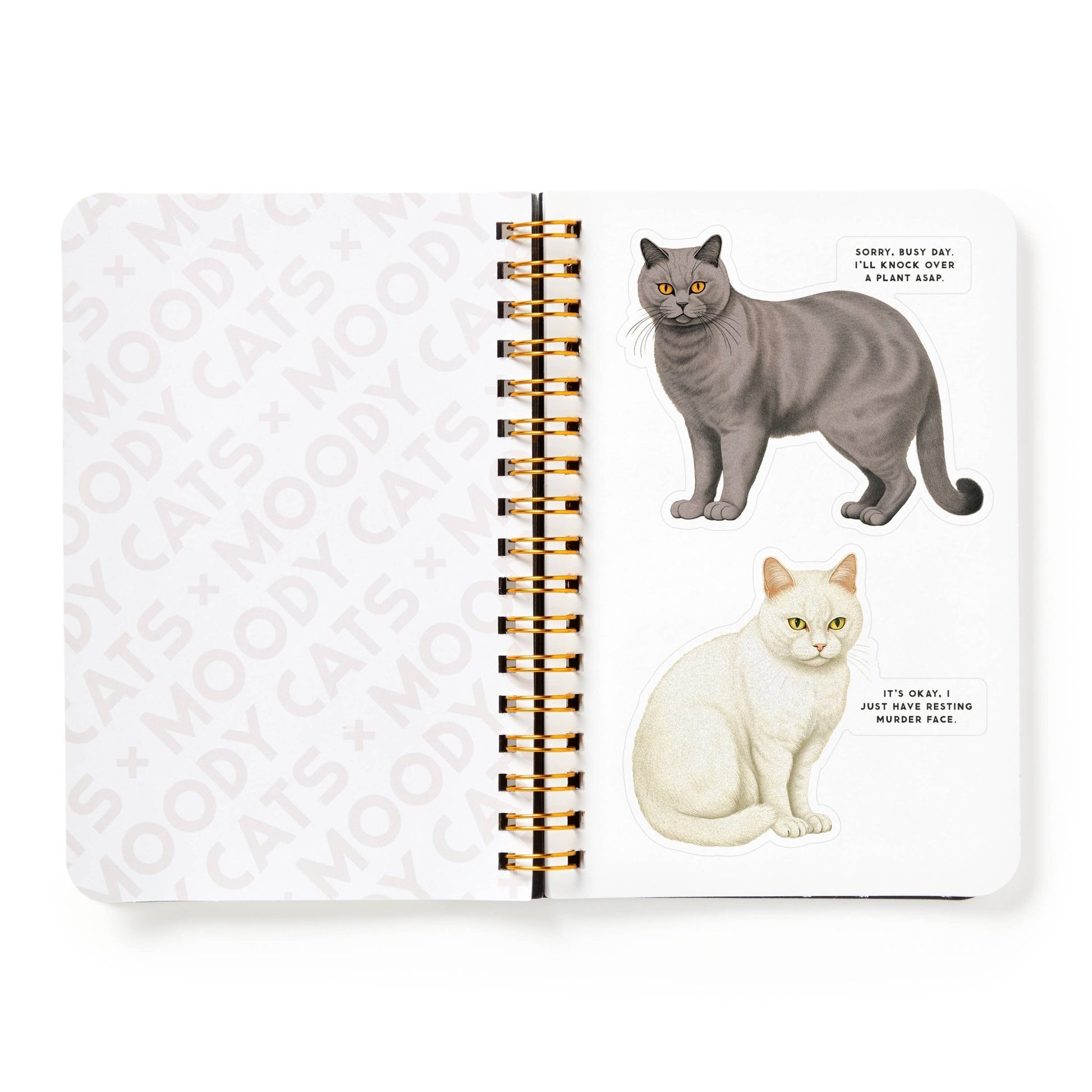 Brass Monkey Moody Cats Sticker Book - homesewn