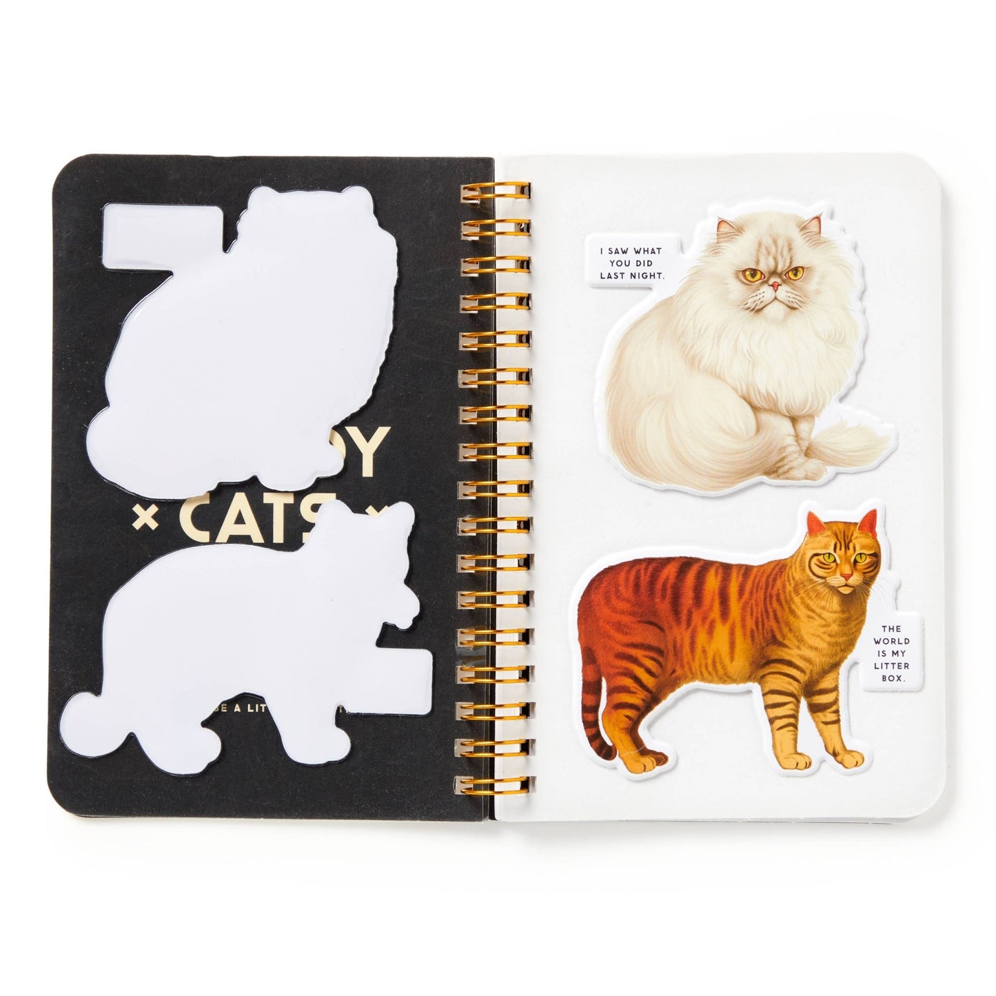 Brass Monkey Moody Cats Sticker Book - homesewn