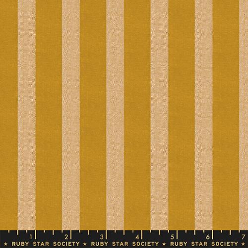 Breeze Stripe - Goldenrod - Warp and Weft Moonglow - homesewn