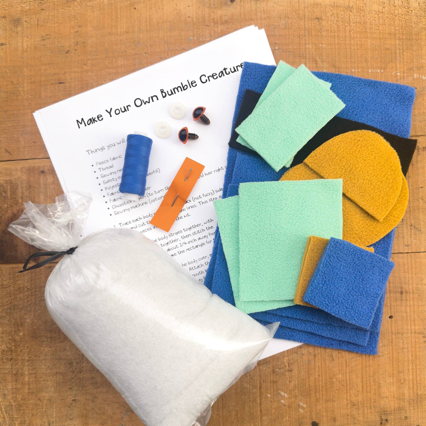 Bumble Creature DIY Plush Sewing Kit - homesewn