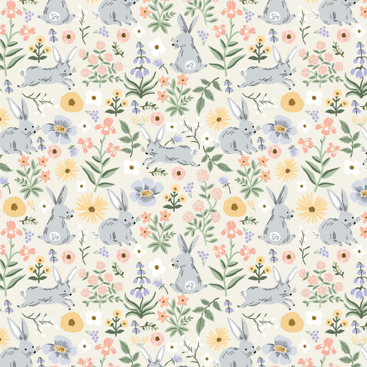 Bunny Floral - Cream - Rifle Paper Co. Easter - RP1508 - CR2 - homesewn