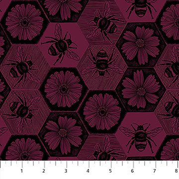 Busy - Mulberry - Indelible Ink - QUILTING COTTON/POPLIN - homesewn