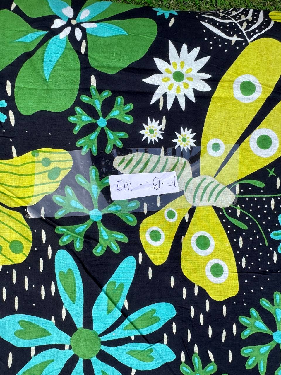 Butterfly Beautiful Floral Design Cotton Print Dress Fabric - homesewn