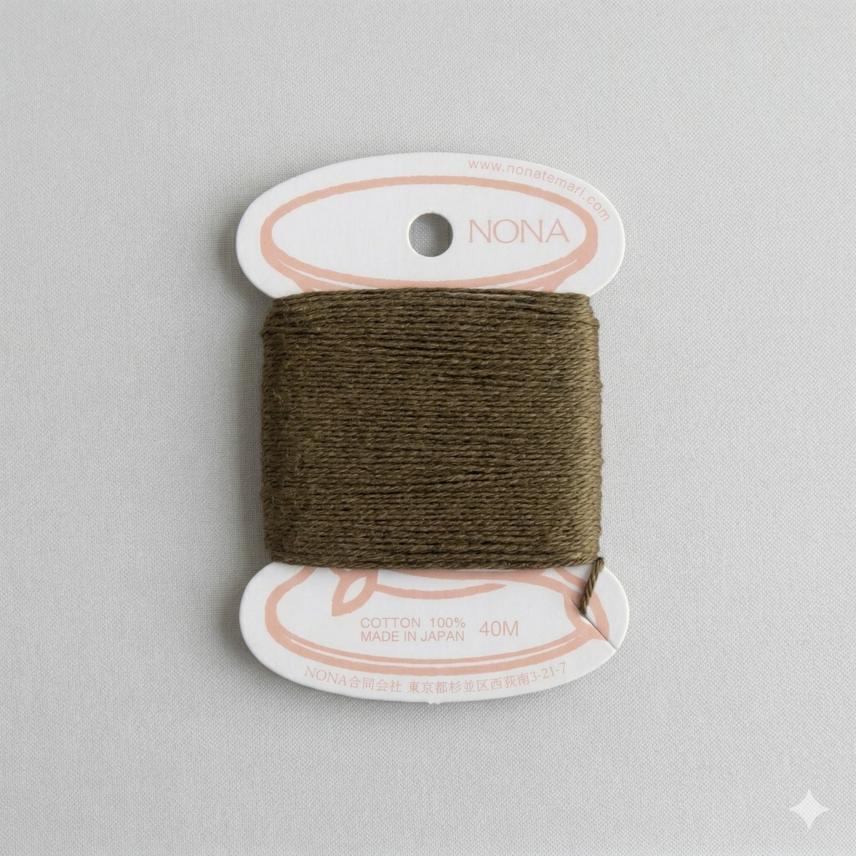 NONA Card Thread - Naturally Dyed Cotton Embroidery Thread (40m)