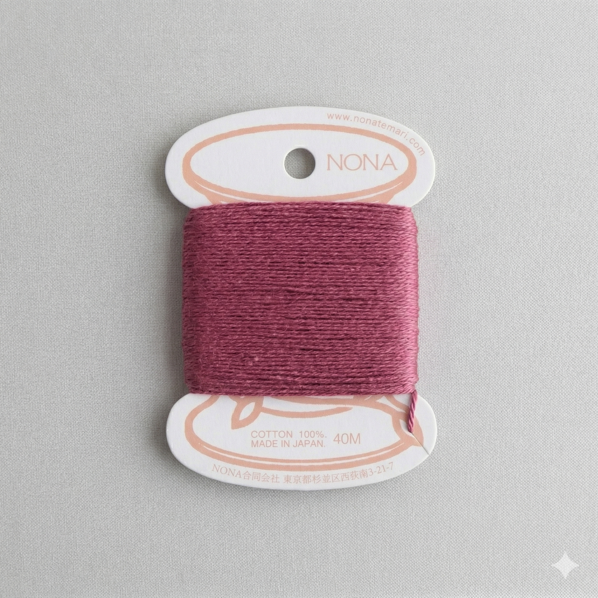 NONA Card Thread - Naturally Dyed Cotton Embroidery Thread (40m)