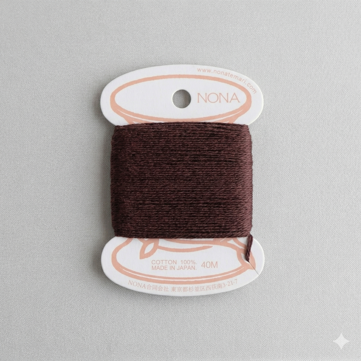 NONA Card Thread - Naturally Dyed Cotton Embroidery Thread (40m)
