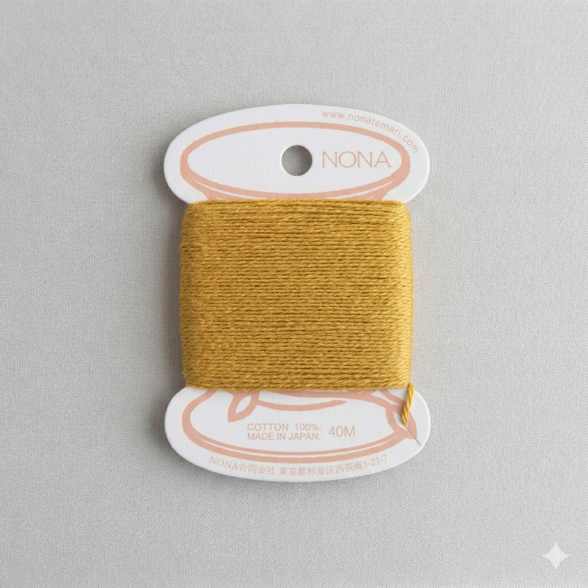 NONA Card Thread - Naturally Dyed Cotton Embroidery Thread (40m)