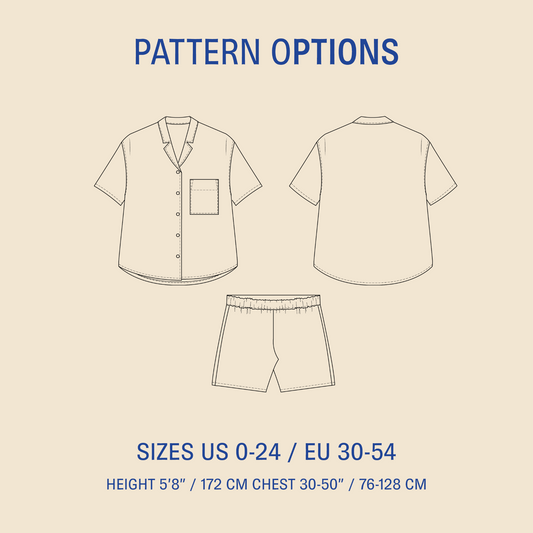 Camp Shirt and Shorts Sewing pattern PDF DOWNLOAD - homesewn