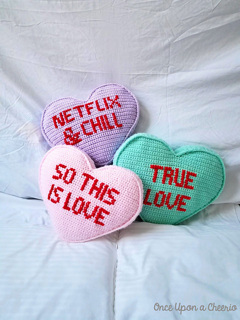 Crochet Candy Heart Pillow Class