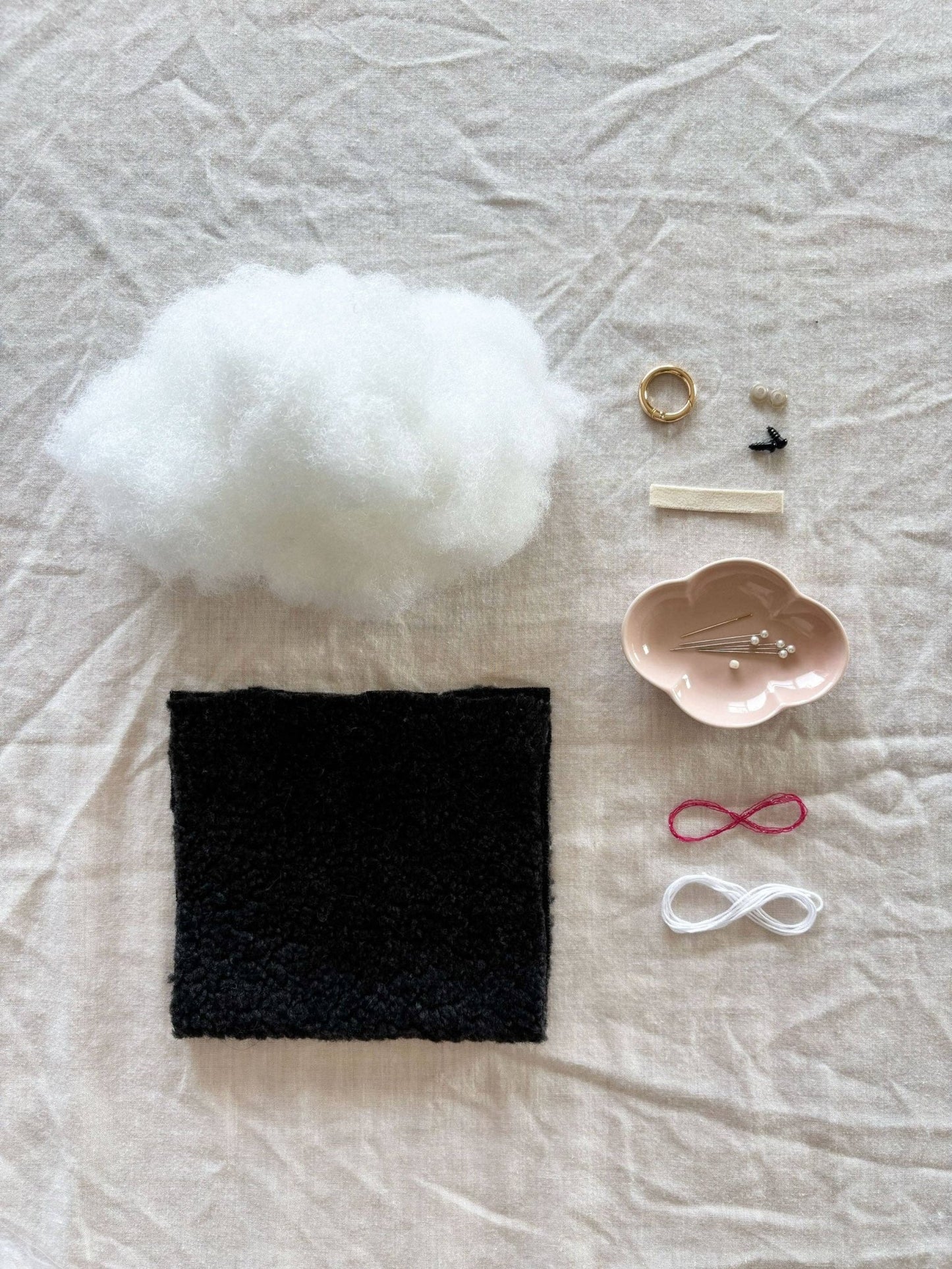 Cat Bag Charm Craft Kit — Beginner Sewing Project - homesewn