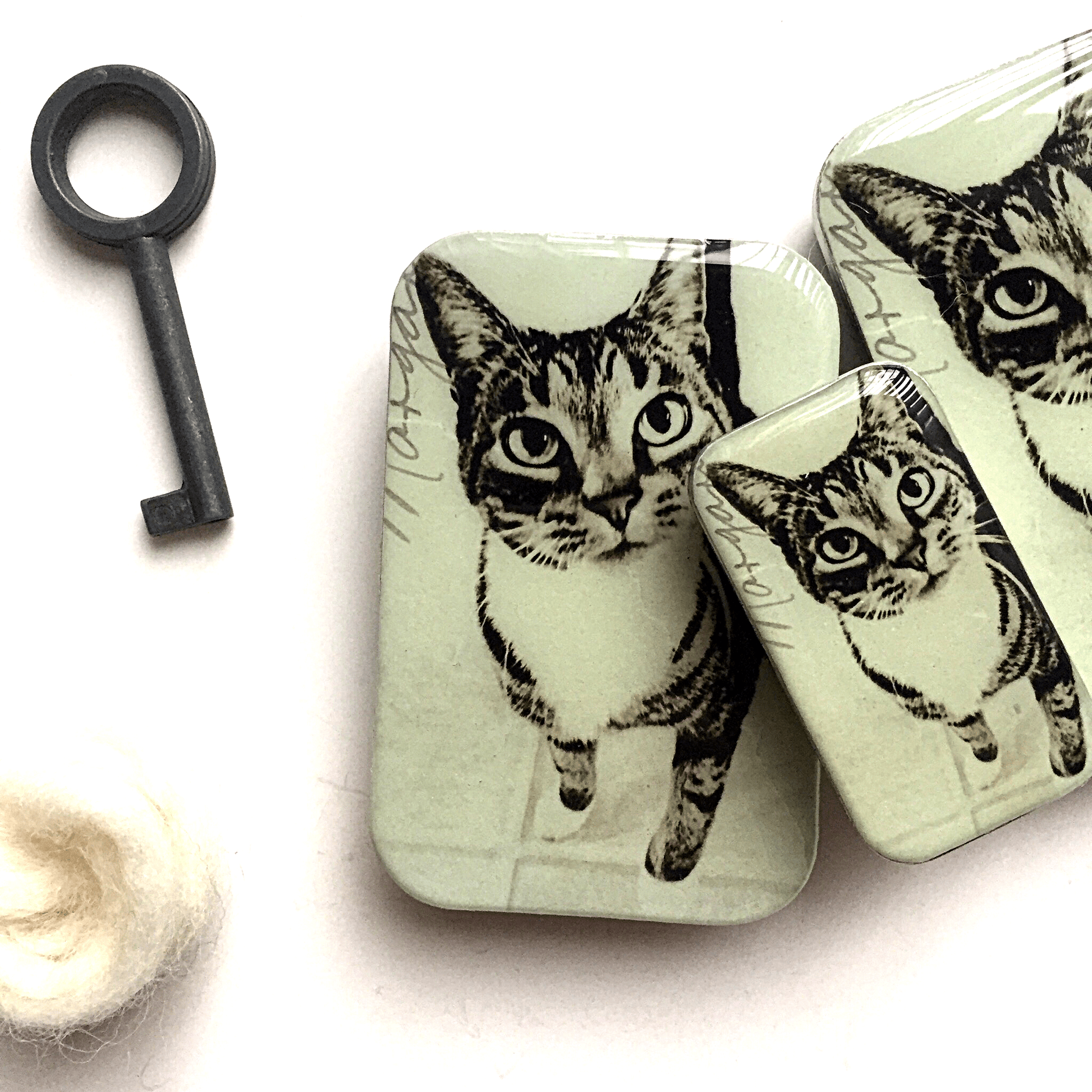 Cat Tin, Knitting Notions Tin - homesewn