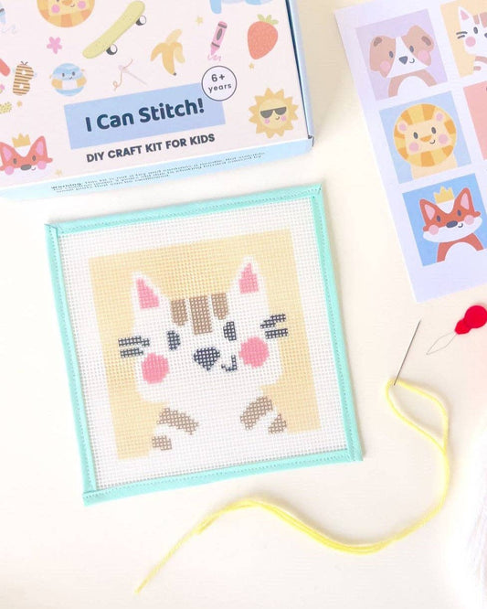 Catie, the Cat - Needlepoint Kit for Kids - homesewn