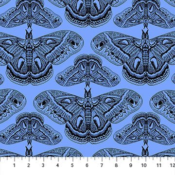 Cecropia - Cerulean - Indelible Ink - QUILTING COTTON/POPLIN - homesewn