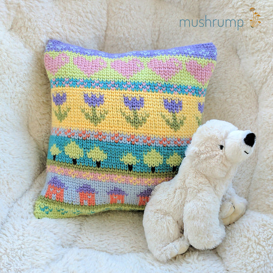 Cheery Fair Isle Pillow Crochet Class