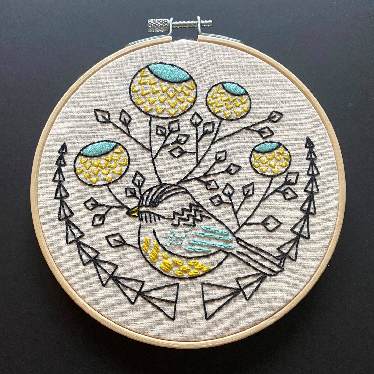 Chickadee Complete Embroidery Kit - homesewn