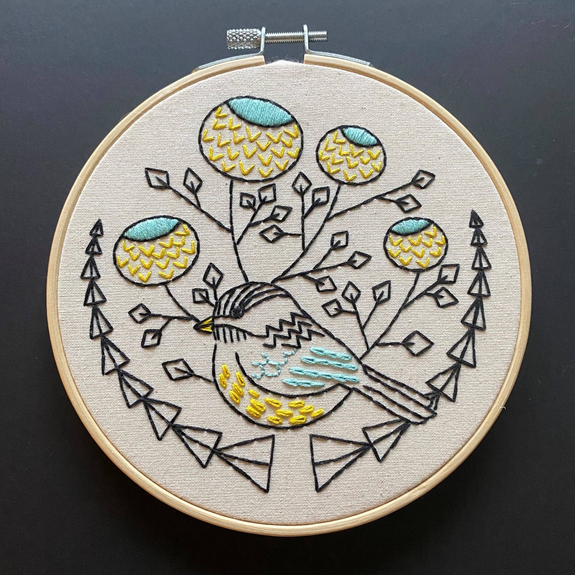Chickadee Complete Embroidery Kit - homesewn