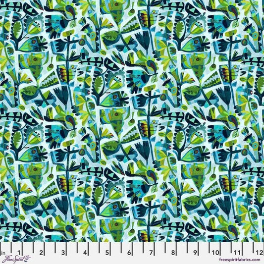 Cieli Blu - Green - Find the Birds - homesewn