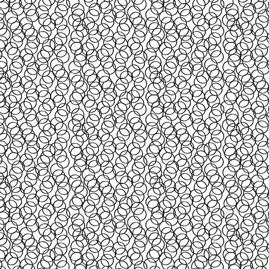 Circles Black on White - QUILTING COTTON/POPLIN - homesewn