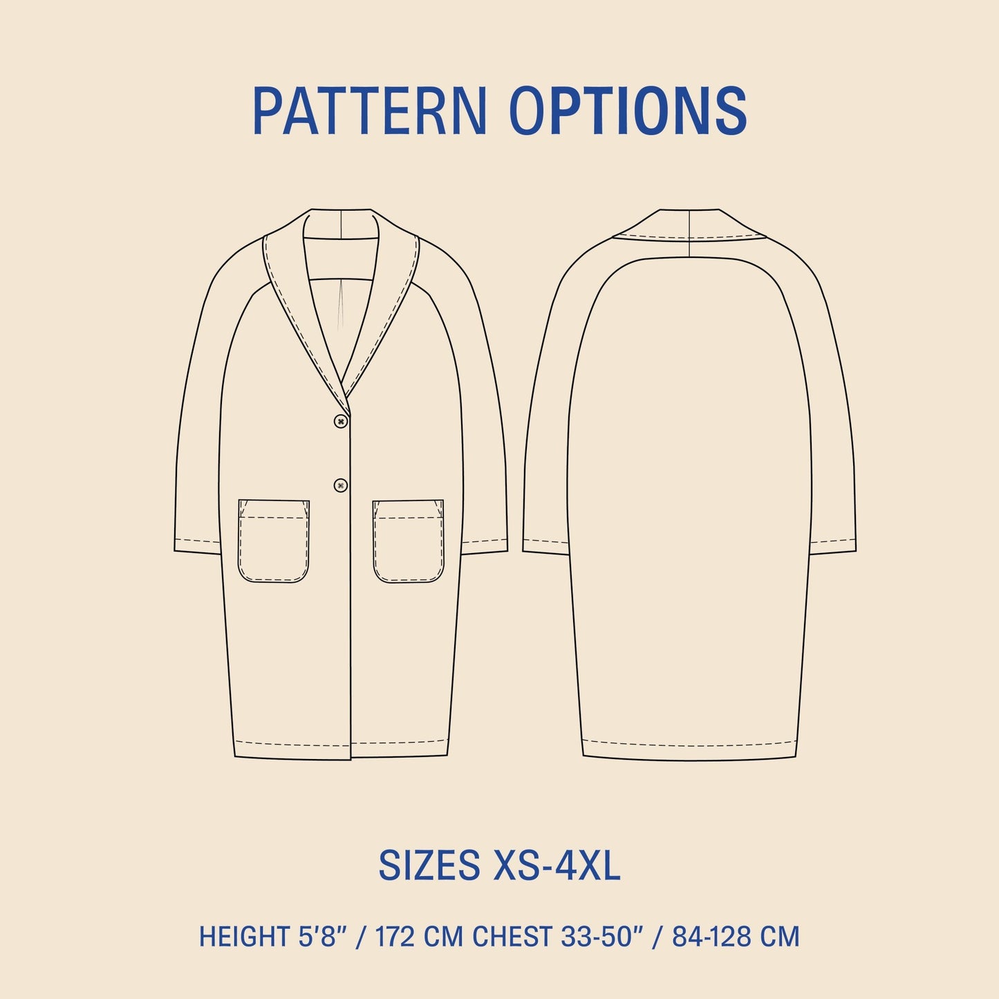 Cocoon Coat Sewing Pattern PDF DOWNLOAD - homesewn