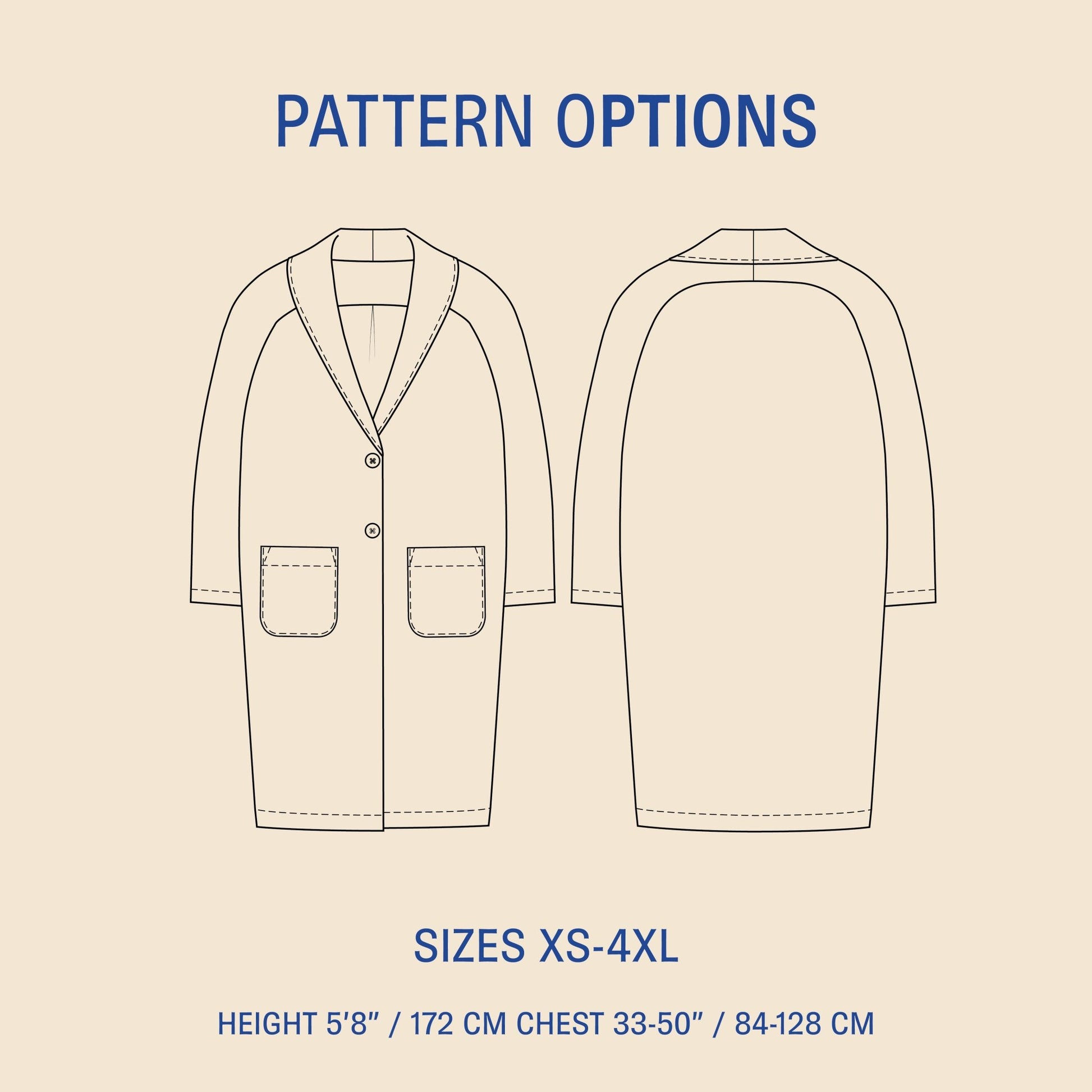 Cocoon Coat Sewing Pattern PDF DOWNLOAD - homesewn