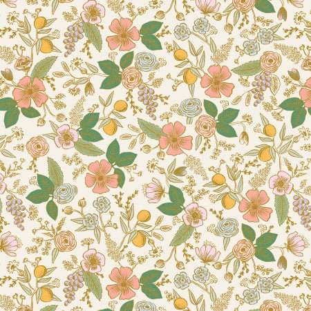 Colette - Cream Metallic - Rifle Paper Co. Orchard - homesewn