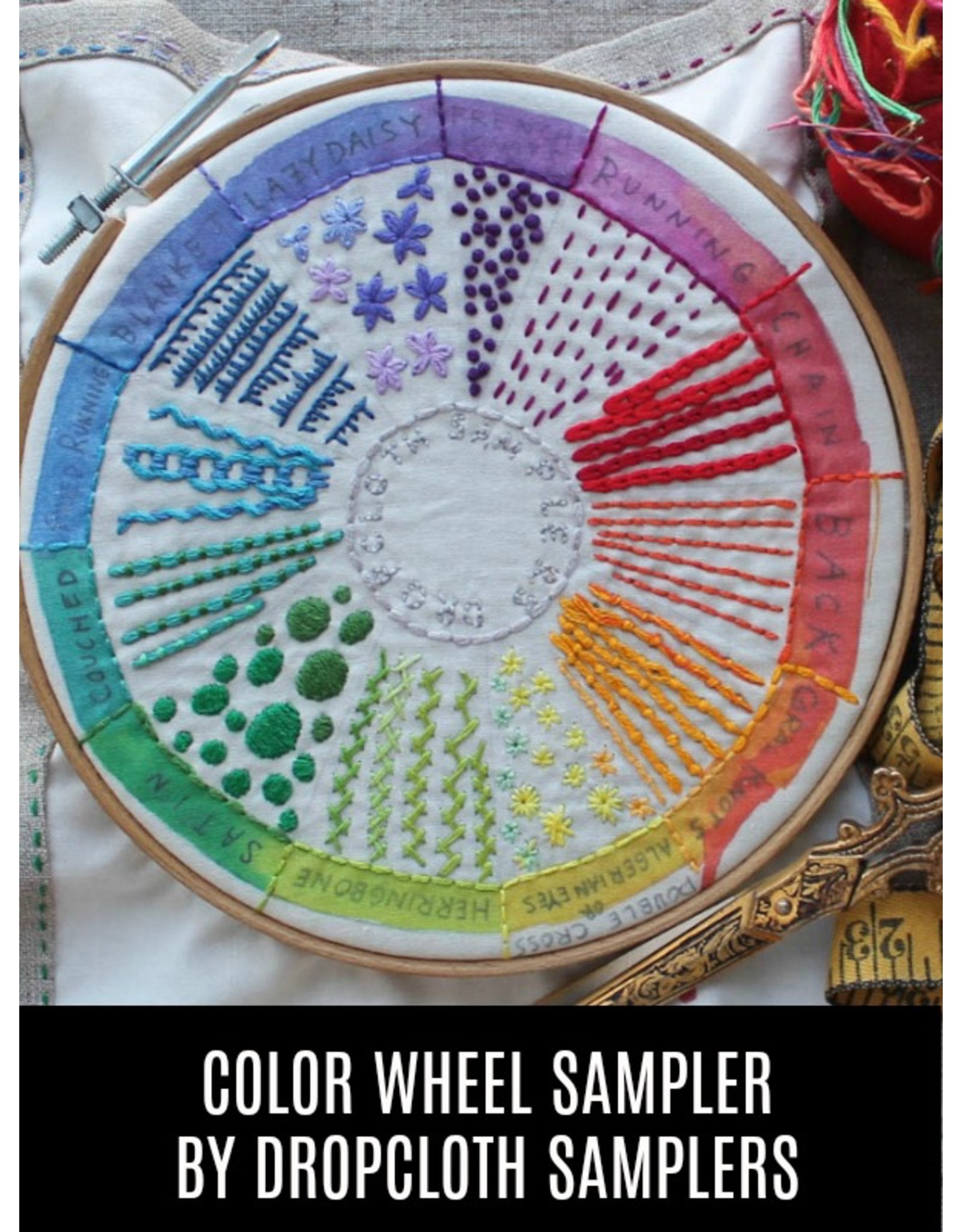 Wheel Sampler Color Wheel Sampler - Embroidery Project - homesewn