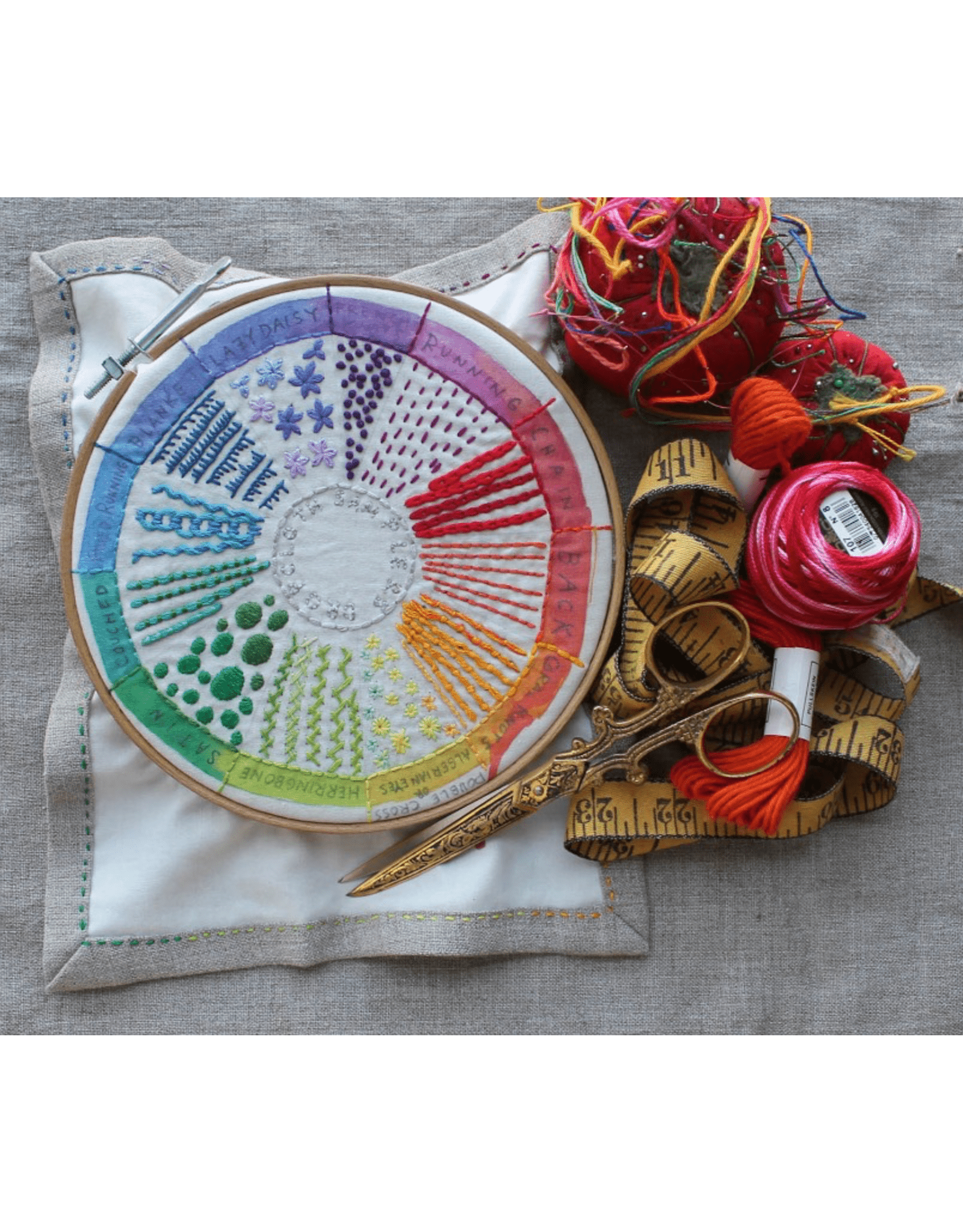 Wheel Sampler Color Wheel Sampler - Embroidery Project - homesewn