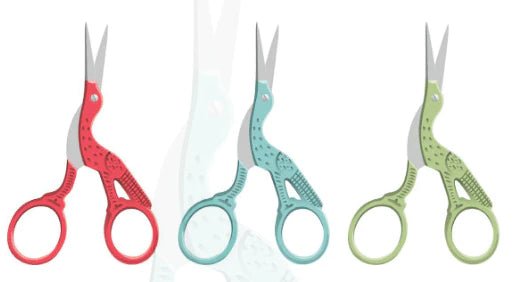 Colorful Stork Embroidery Scissors - homesewn