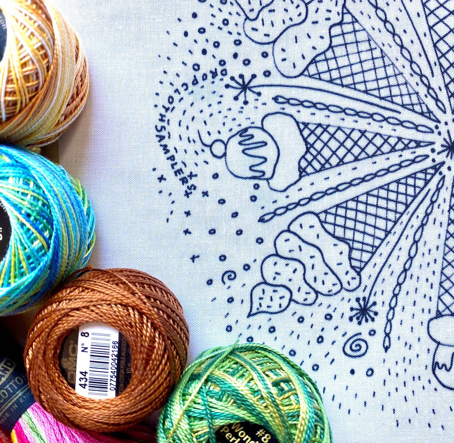 Complete Ice Cream Embroidery Kit - homesewn