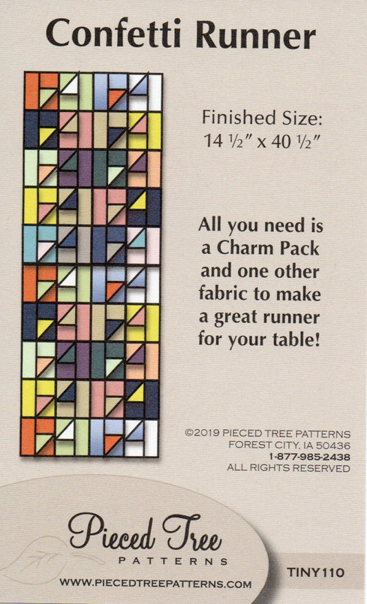 Confetti Runner - Printed Quilt Pattern - homesewn