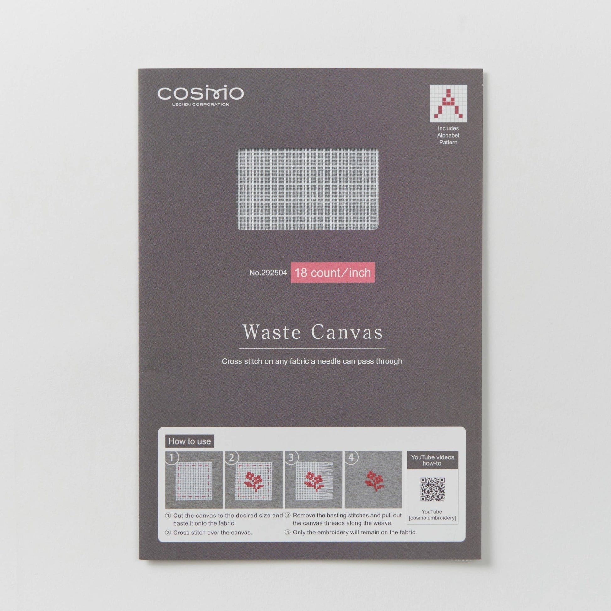 COSMO Embroidery Waste Canvas 18 ct - homesewn
