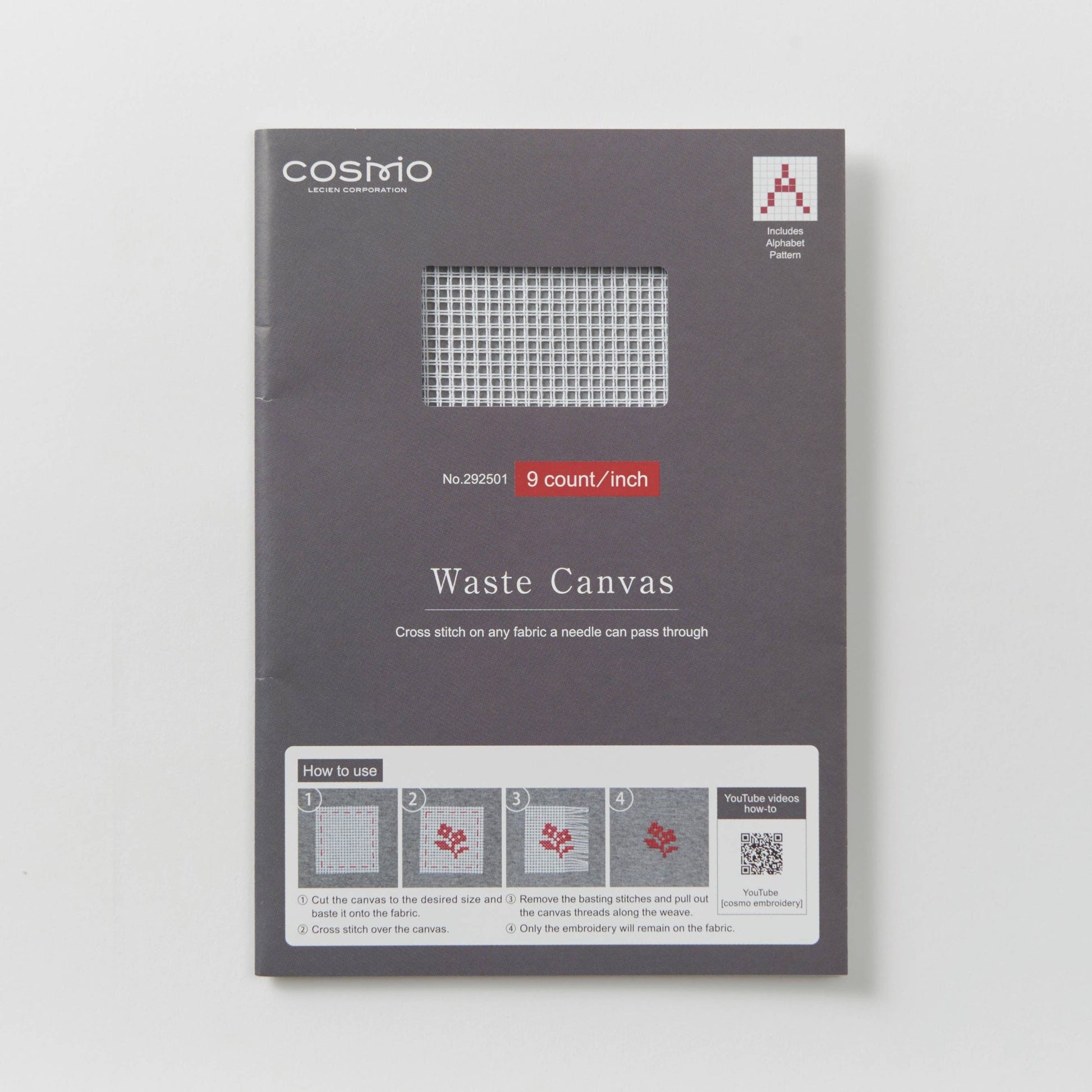 COSMO Embroidery Waste Canvas 9 ct - homesewn