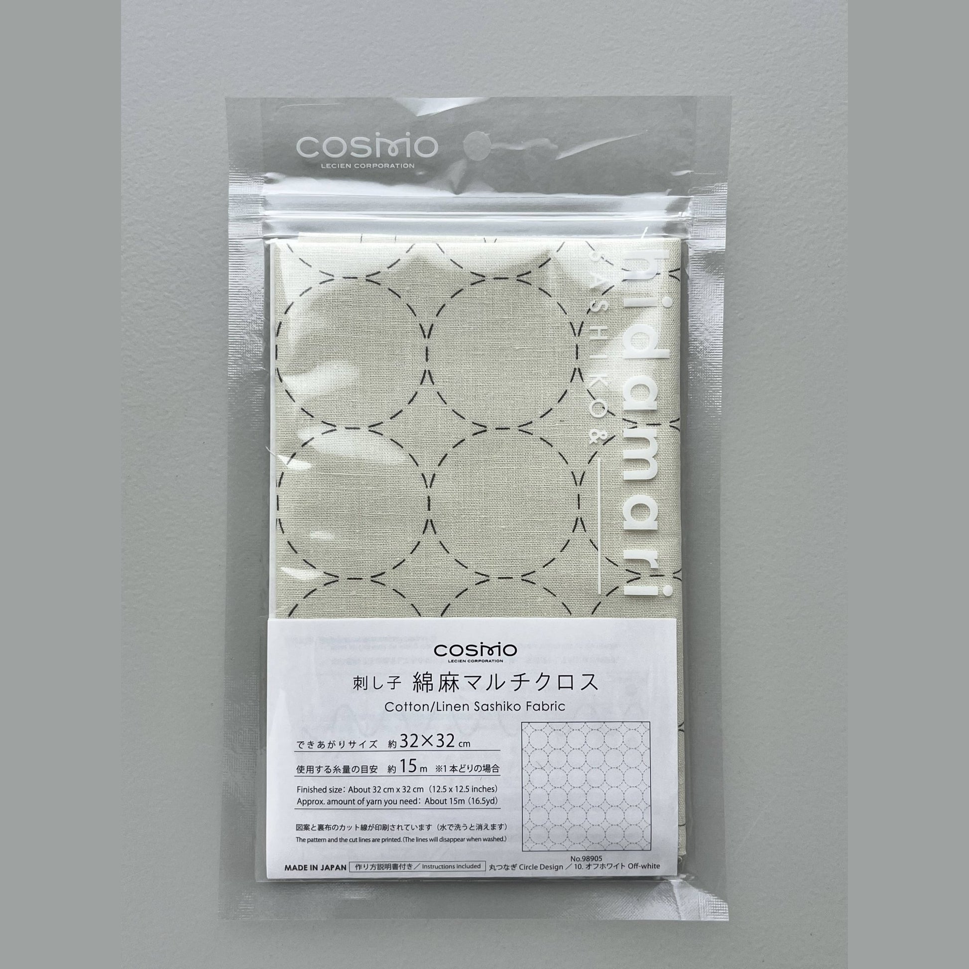COSMO Sashiko Preprinted Fabric - homesewn