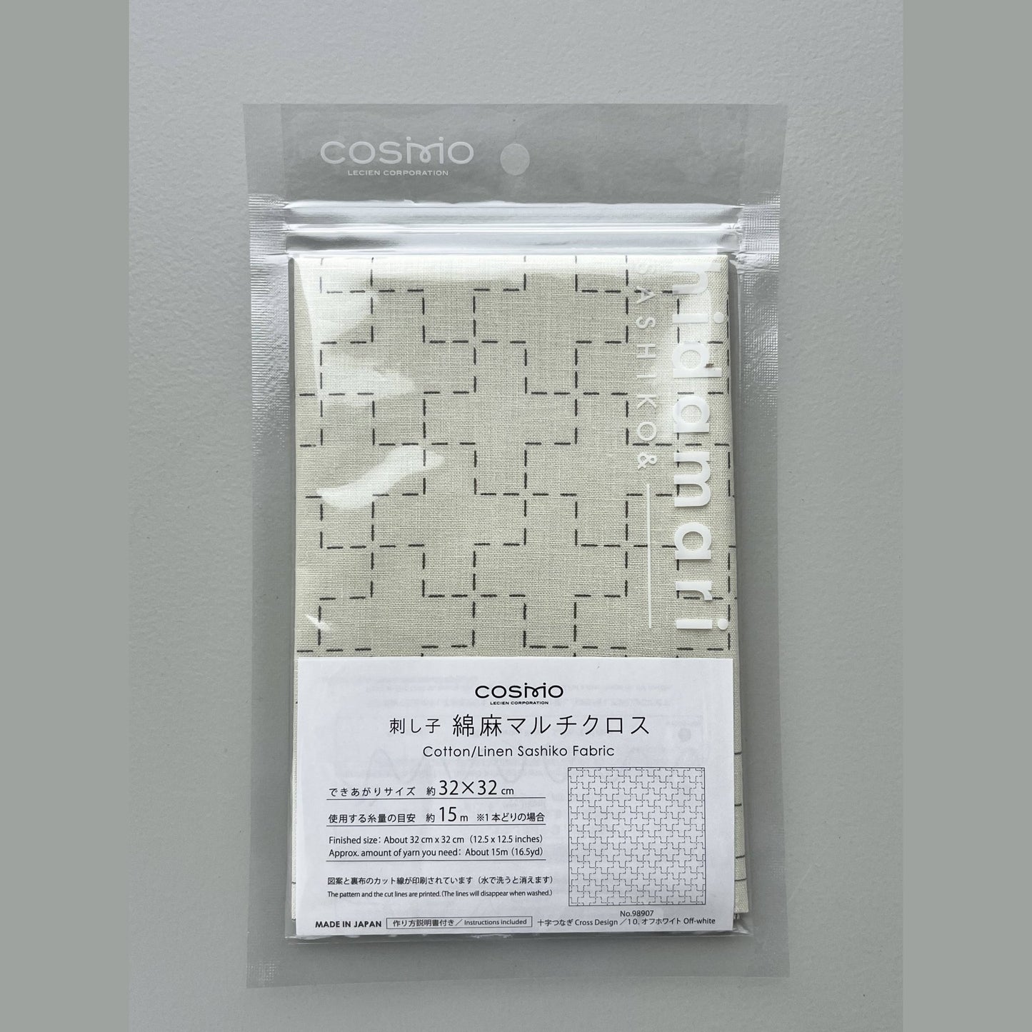 COSMO Sashiko Preprinted Fabric - homesewn