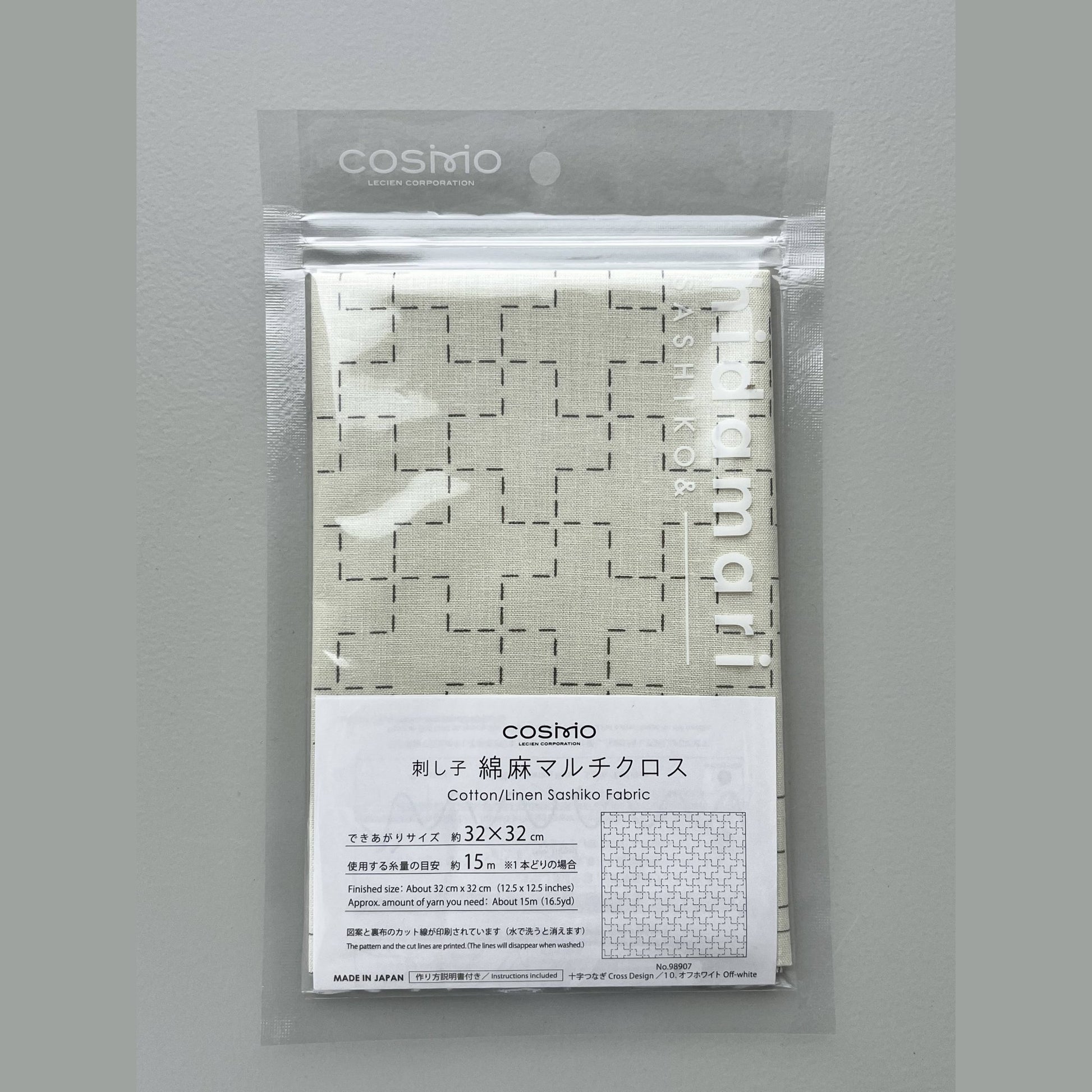 COSMO Sashiko Preprinted Fabric - homesewn